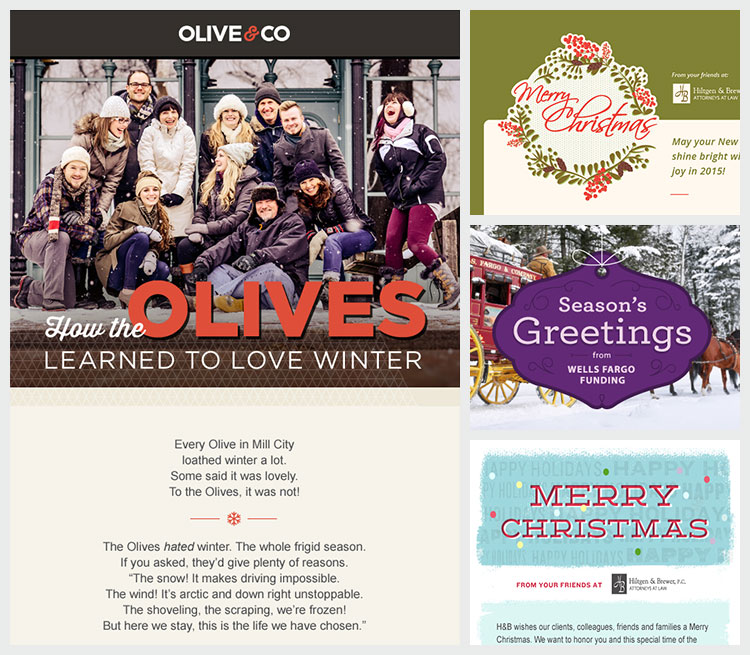 Holiday email marketing examples