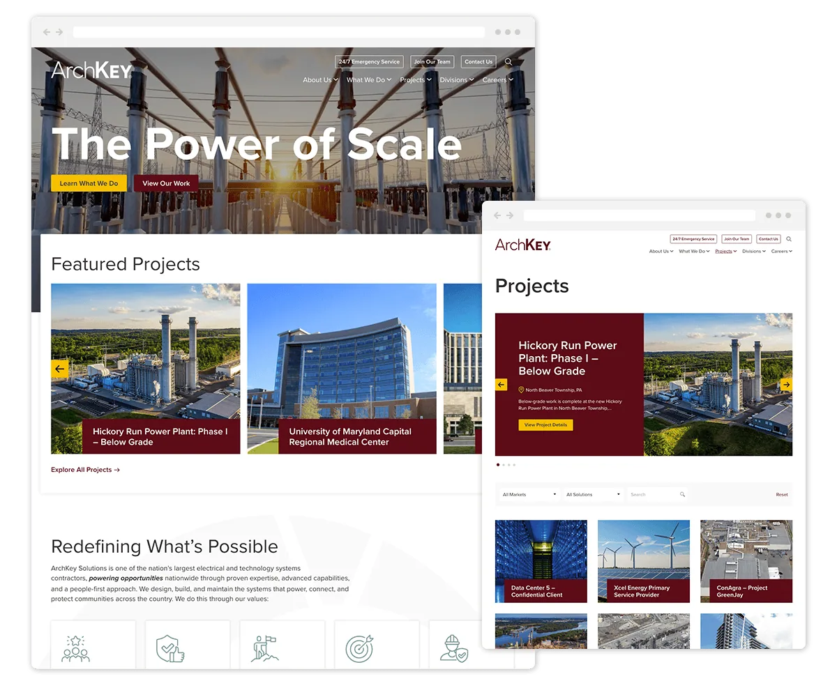 ArchKey Solutions Website Redesign Mockup